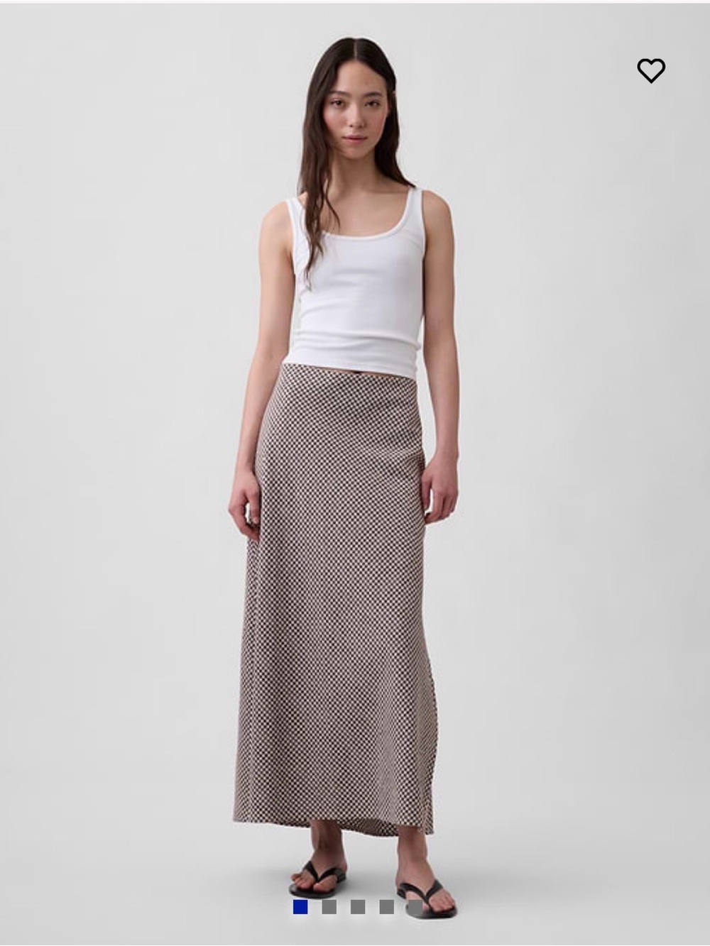GAP Linen blend maxi slip skirt